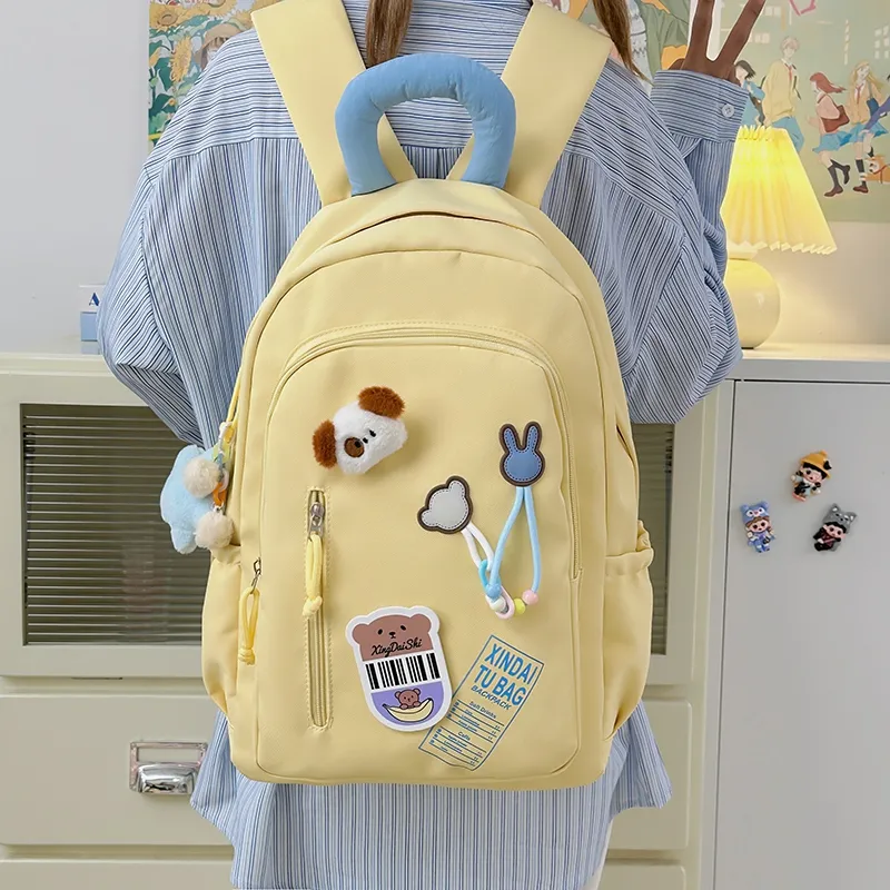 Vack Nylon Backpack Unisex Multicolor-12