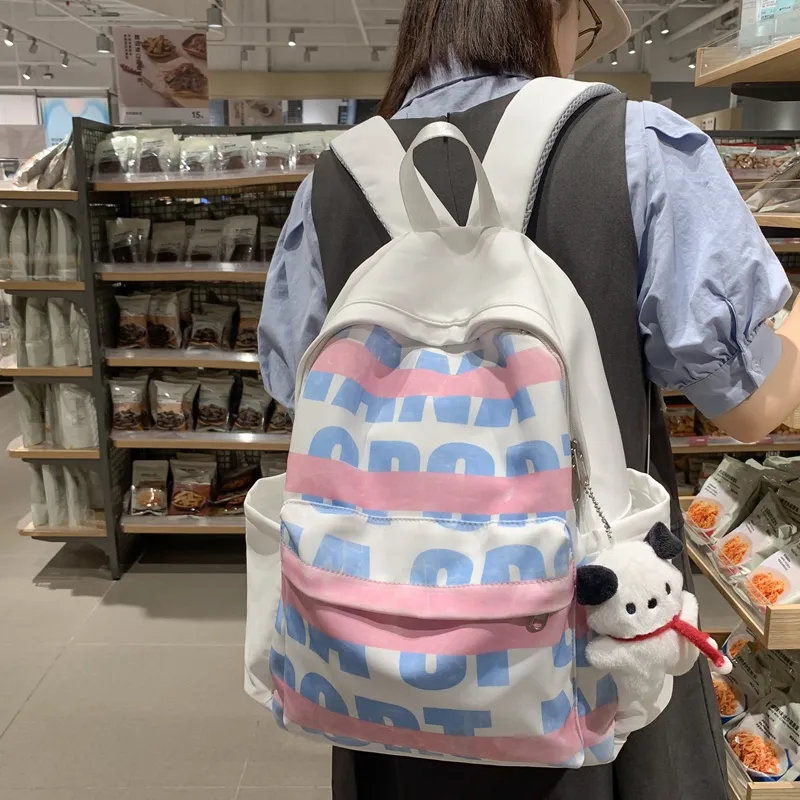 Vack Nylon Backpack Regular Unisex Red/Green/Blue/Pink-14