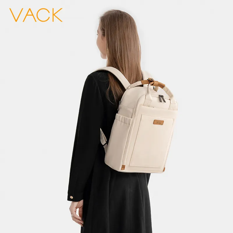 Vack Cotton Backpack Unisex Charcoal Black/Ivory White/Smoke Gray-6