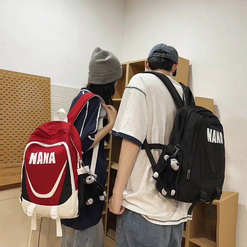Vack Nylon Backpack Regular Unisex Black/Red/Blue/Brown-2