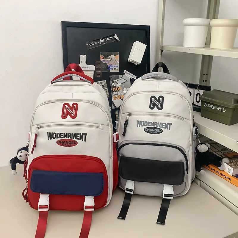 Vack Nylon Backpack Unisex Multicolor-6