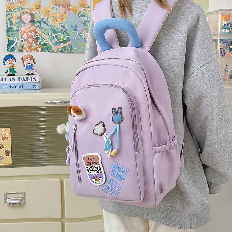 Vack Nylon Backpack Unisex Multicolor-6