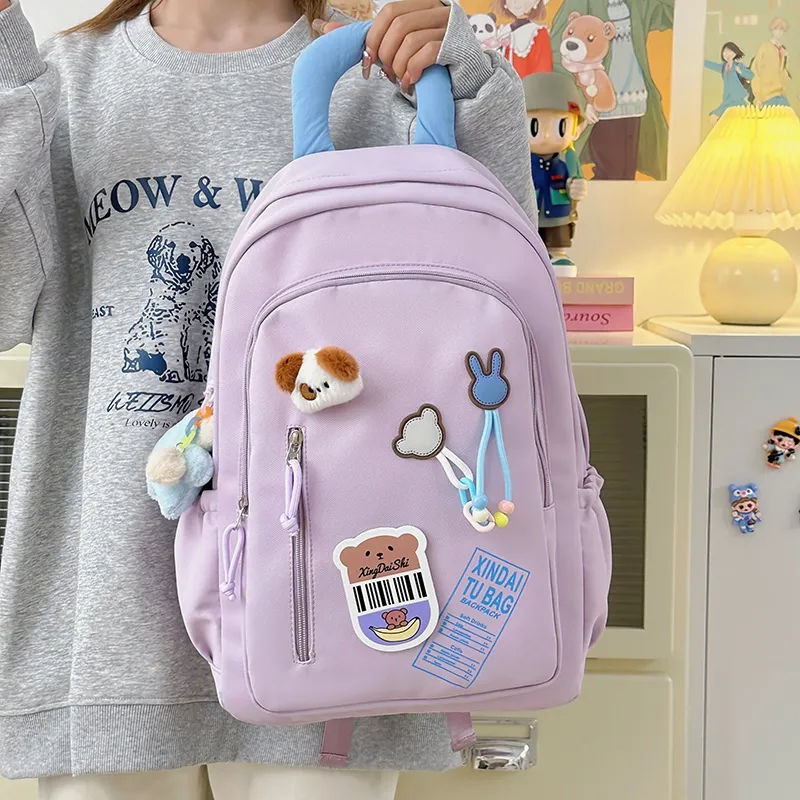 Vack Nylon Backpack Unisex Multicolor-9