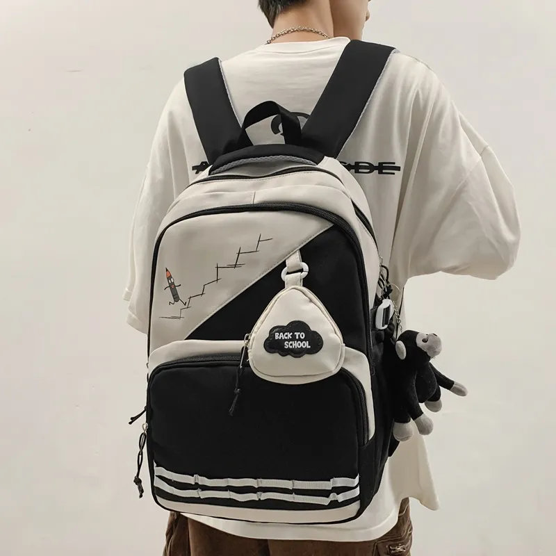Vack Nylon Backpack Unisex Multicolor-4