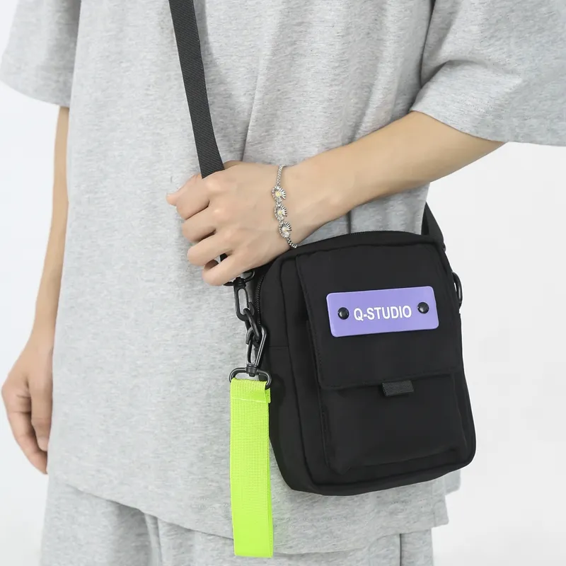 Vack Nylon Crossbody Bag Regular Unisex White/Black/Khaki/Blue/Green-7