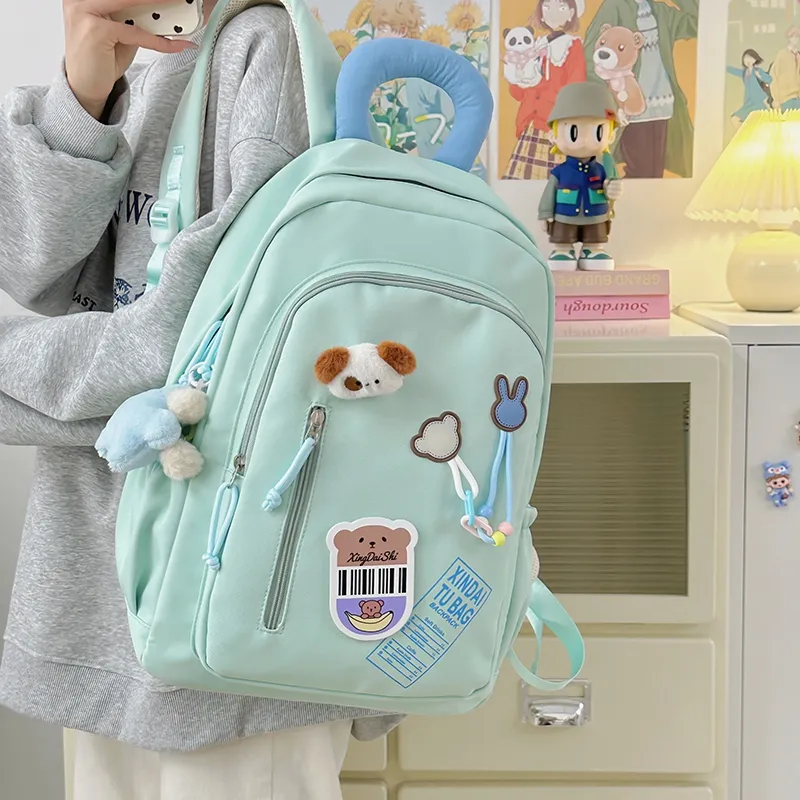 Vack Nylon Backpack Unisex Multicolor-18