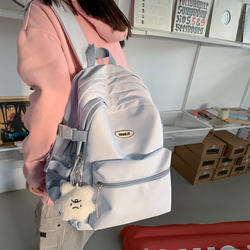 Vack Nylon Backpack Unisex Multicolor-18