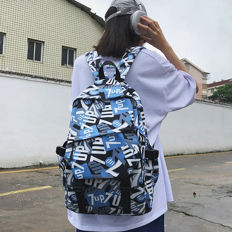 Vack Nylon Backpack Unisex Multicolor-2
