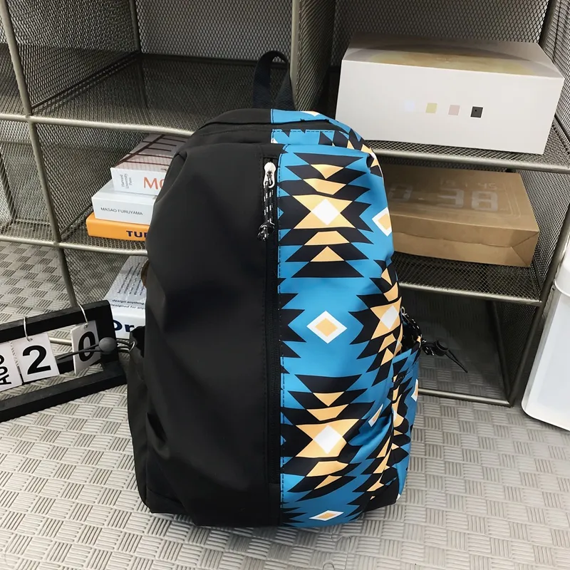 Vack Nylon Backpack Regular Unisex White/Red/Green/Blue-18