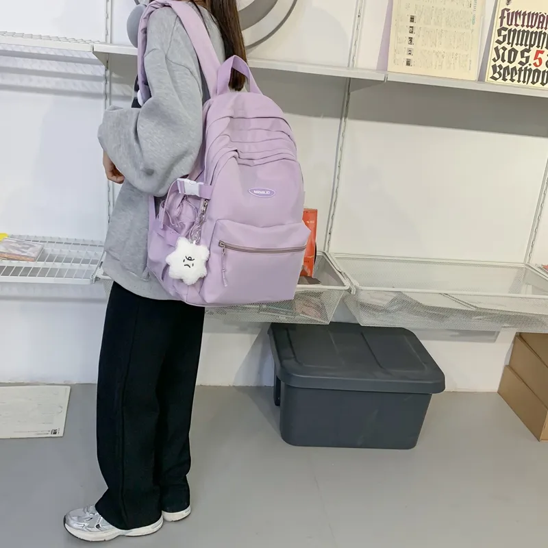 Vack Nylon Backpack Unisex Multicolor-13