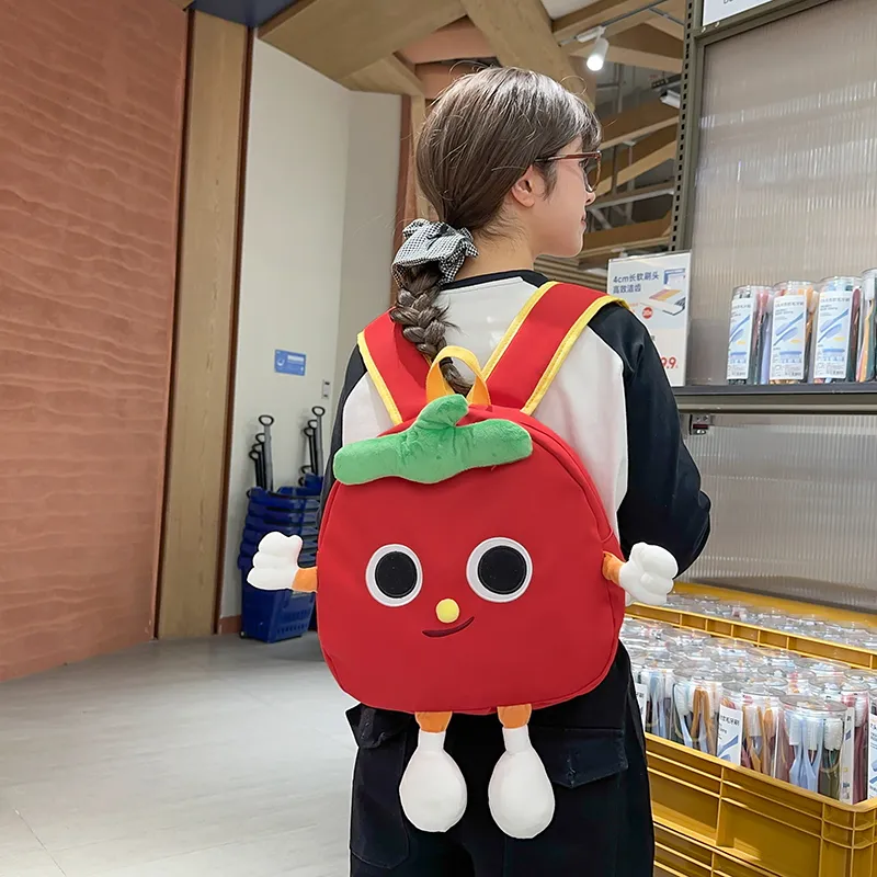 Vack Nylon Backpack Unisex Tomato-3