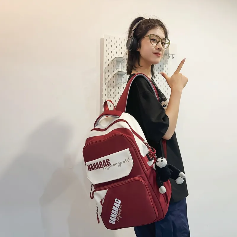 Vack Nylon Backpack Unisex Multicolor-8
