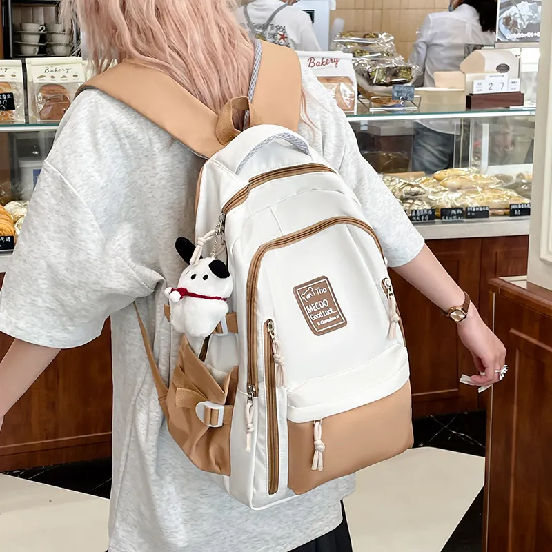 Vack Nylon Backpack Unisex Multicolor-12