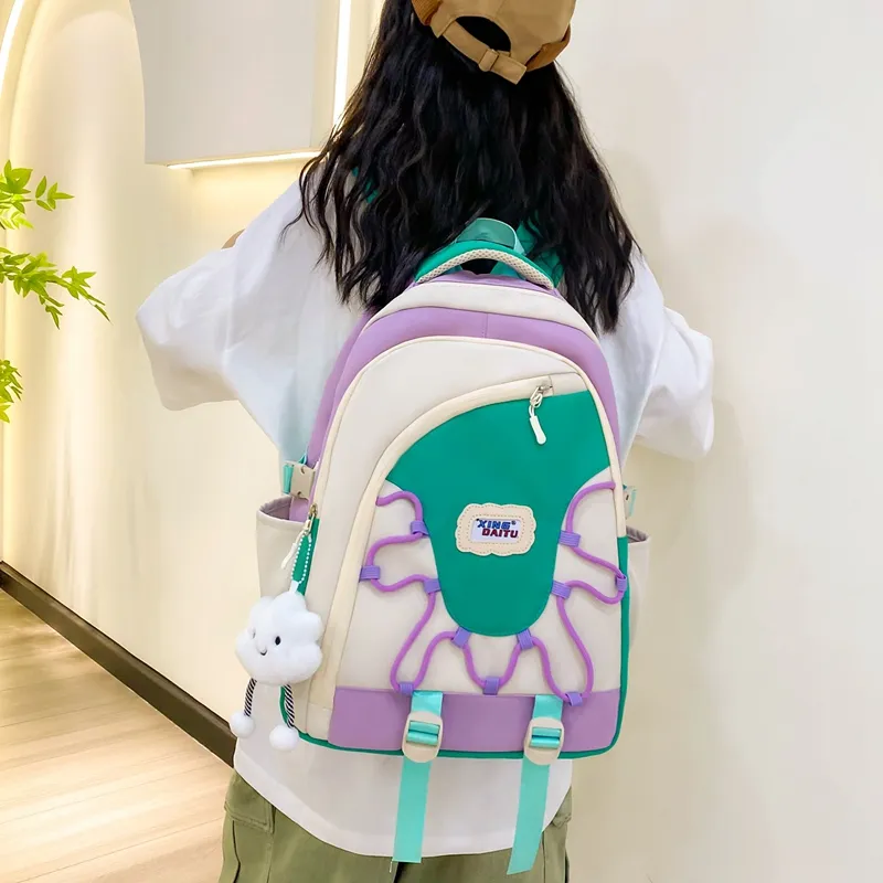 Vack Nylon Backpack Unisex Multicolor-1