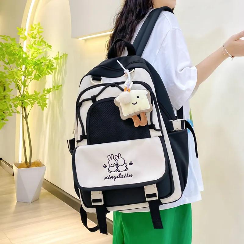 Vack Nylon Backpack Unisex Multicolor-4