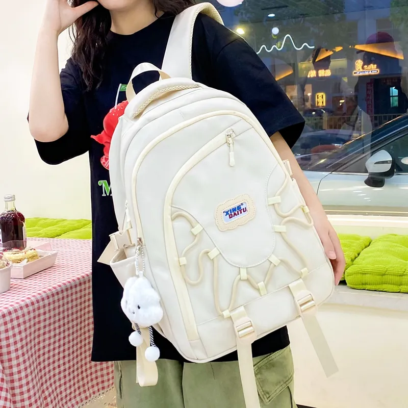 Vack Nylon Backpack Unisex Multicolor-12