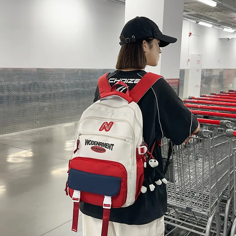 Vack Nylon Backpack Unisex Multicolor-9