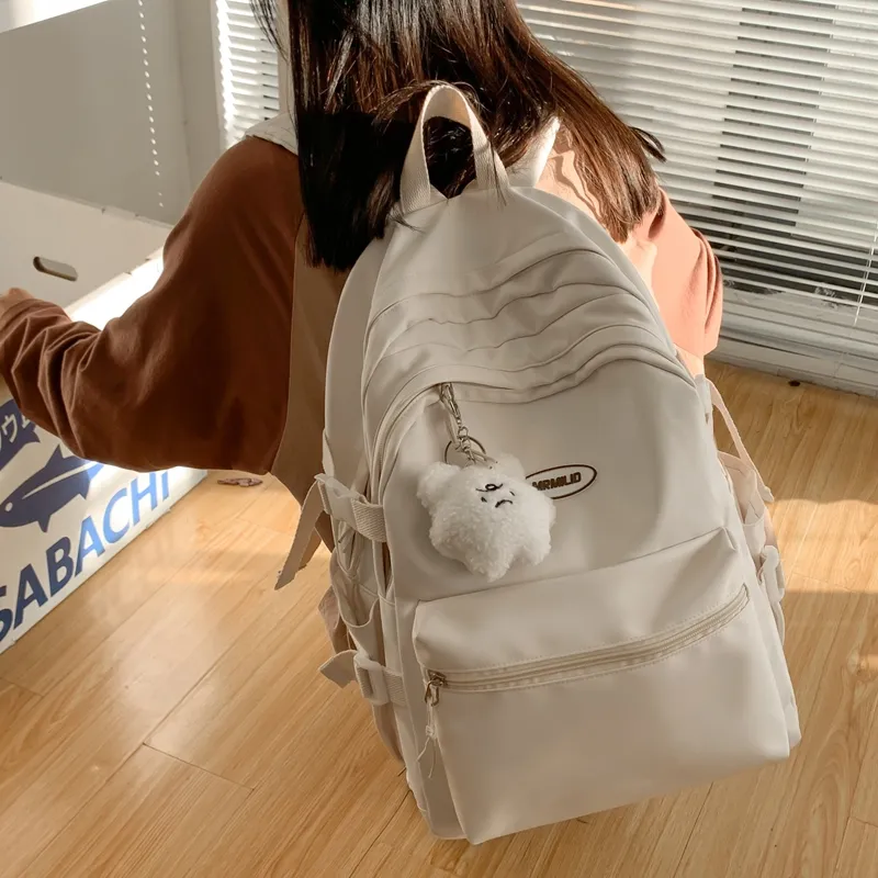 Vack Nylon Backpack Unisex Multicolor-2