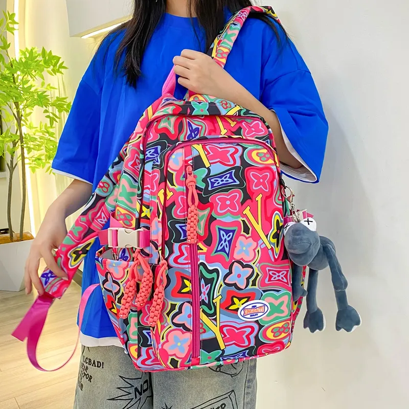 Vack Nylon Backpack Women's Multicolor-16