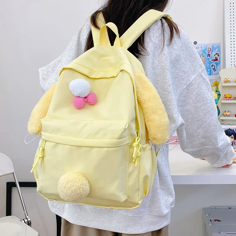 Vack Nylon Backpack Tubas Unisex Yellow-3