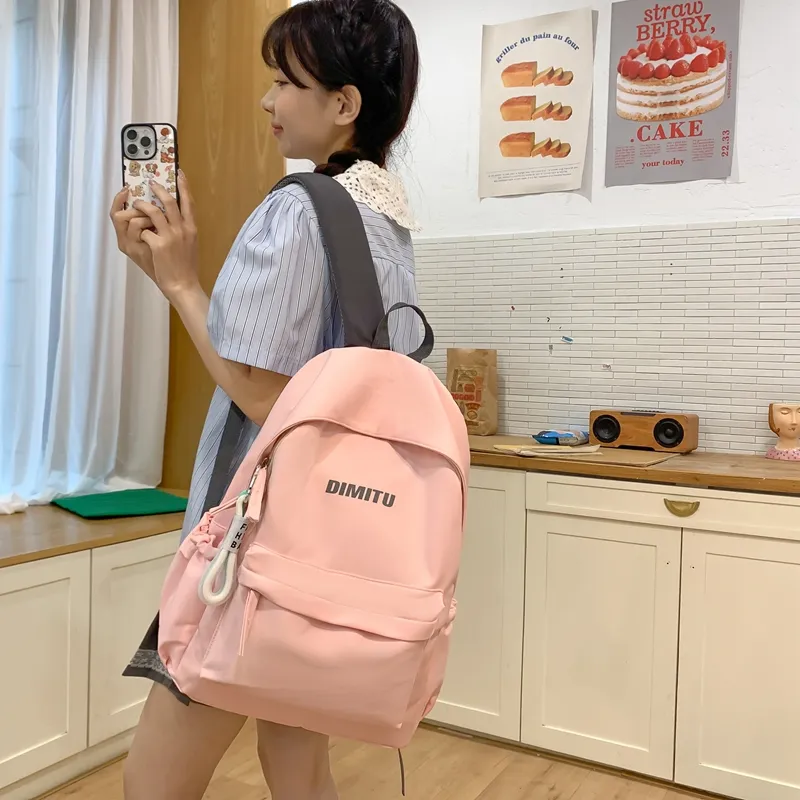 Vack Nylon Backpack Unisex Multicolor-16