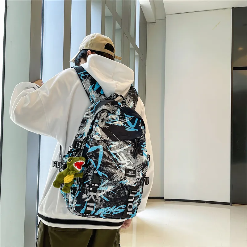 Vack Nylon Backpack Unisex Multicolor-15
