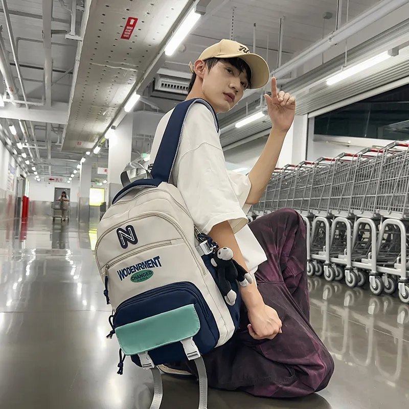 Vack Nylon Backpack Unisex Multicolor-21