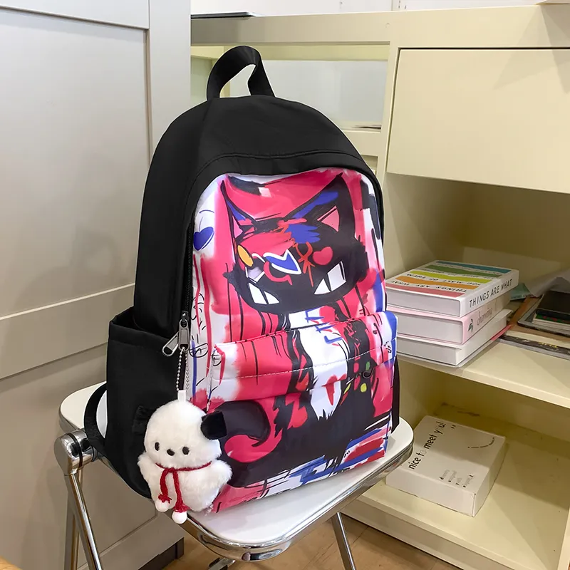 Vack Nylon Backpack Unisex Multicolor-17