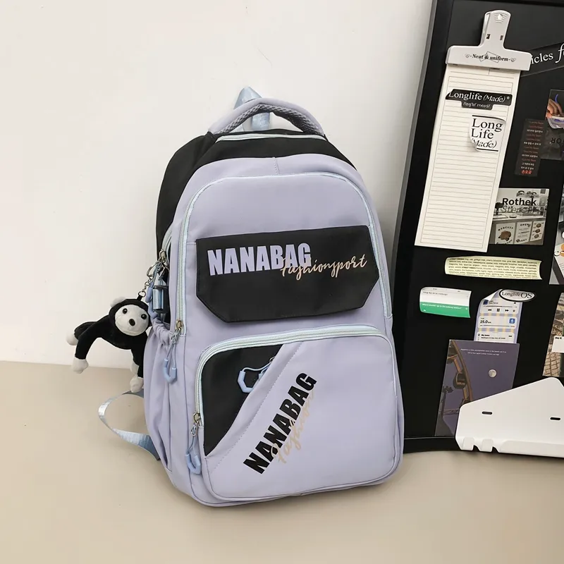 Vack Nylon Backpack Unisex Multicolor-16
