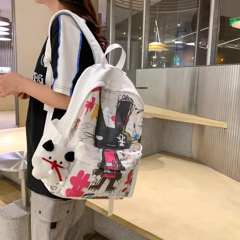 Vack Nylon Backpack Unisex Multicolor-10