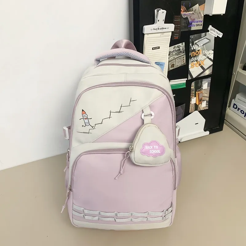 Vack Nylon Backpack Unisex Multicolor-12