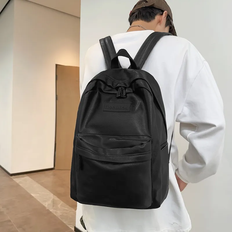 Vack Pu Backpack Unisex White/Grey/Black/Pink/Army Green/Royal Blue-11