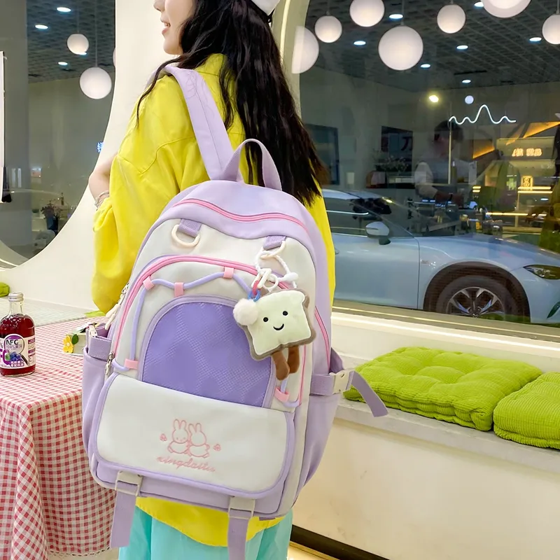 Vack Nylon Backpack Unisex Multicolor-9