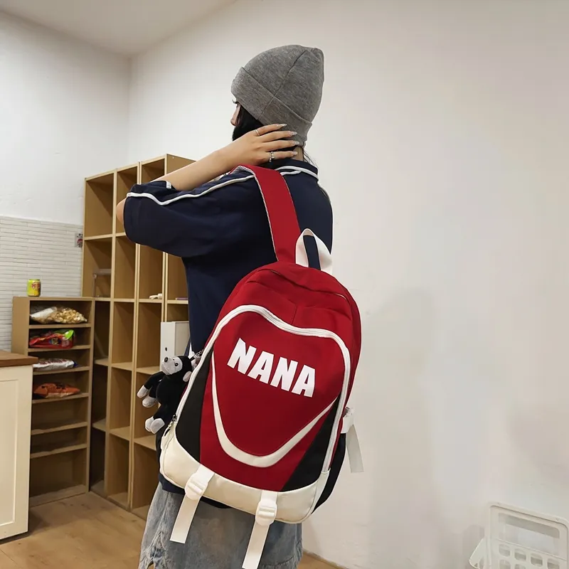Vack Nylon Backpack Regular Unisex Black/Red/Blue/Brown-6