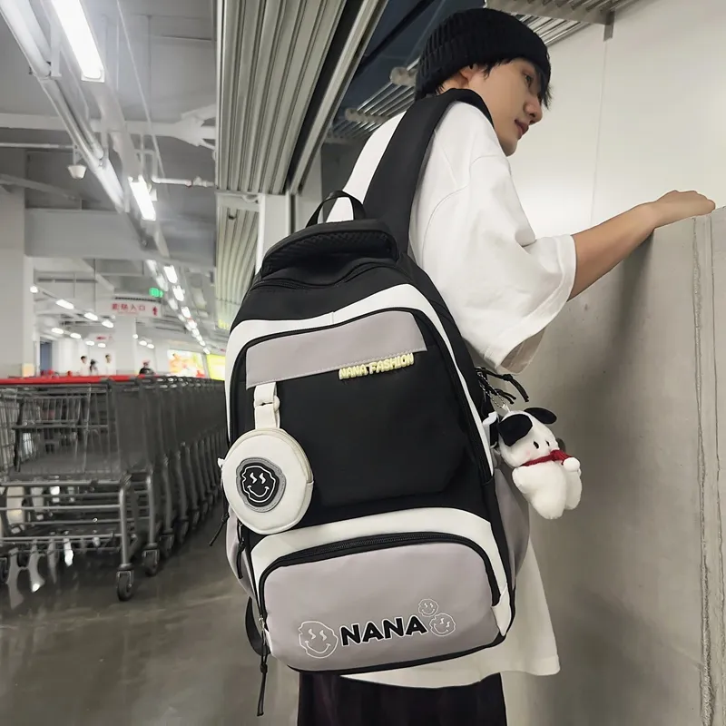 Vack Nylon Backpack Unisex Multicolor-6