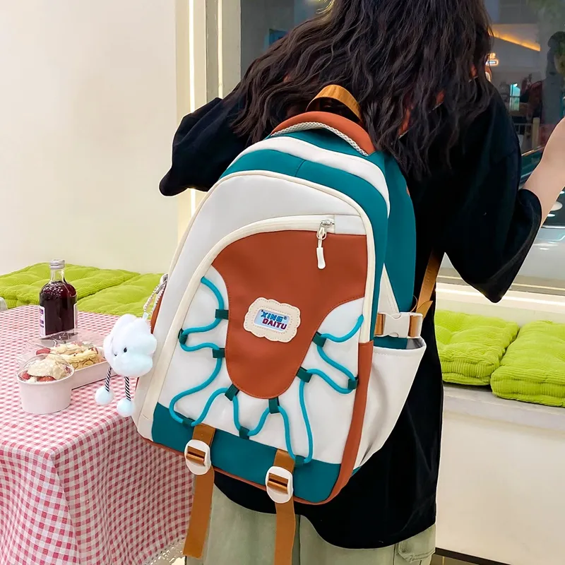 Vack Nylon Backpack Unisex Multicolor-6