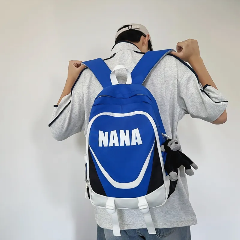 Vack Nylon Backpack Regular Unisex Black/Red/Blue/Brown-12