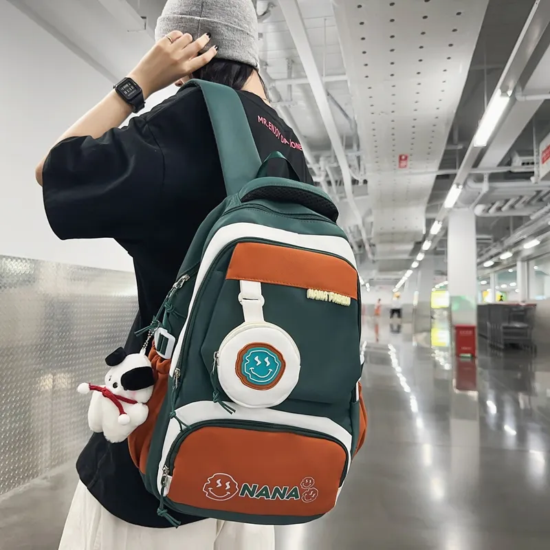 Vack Nylon Backpack Unisex Multicolor-24