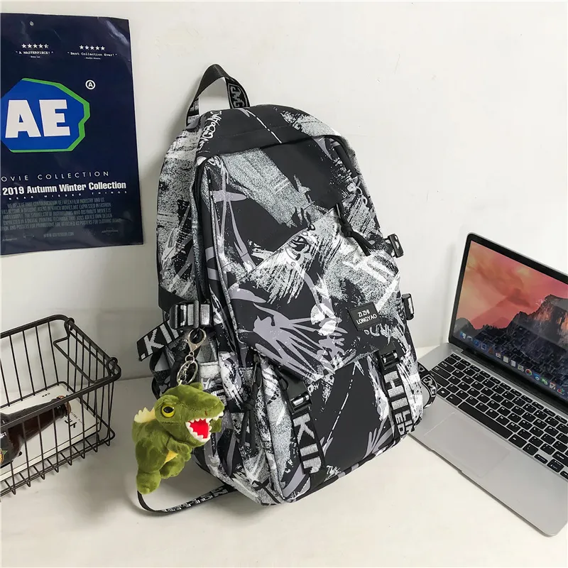 Vack Nylon Backpack Unisex Multicolor-2