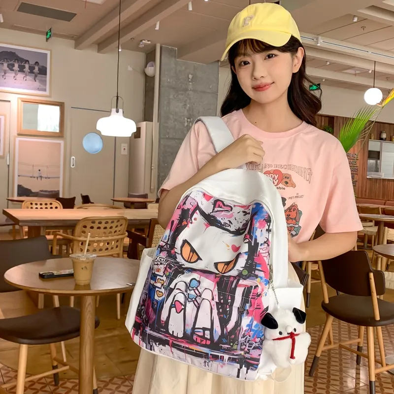 Vack Nylon Backpack Unisex Multicolor-7