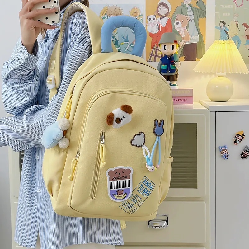 Vack Nylon Backpack Unisex Multicolor-13