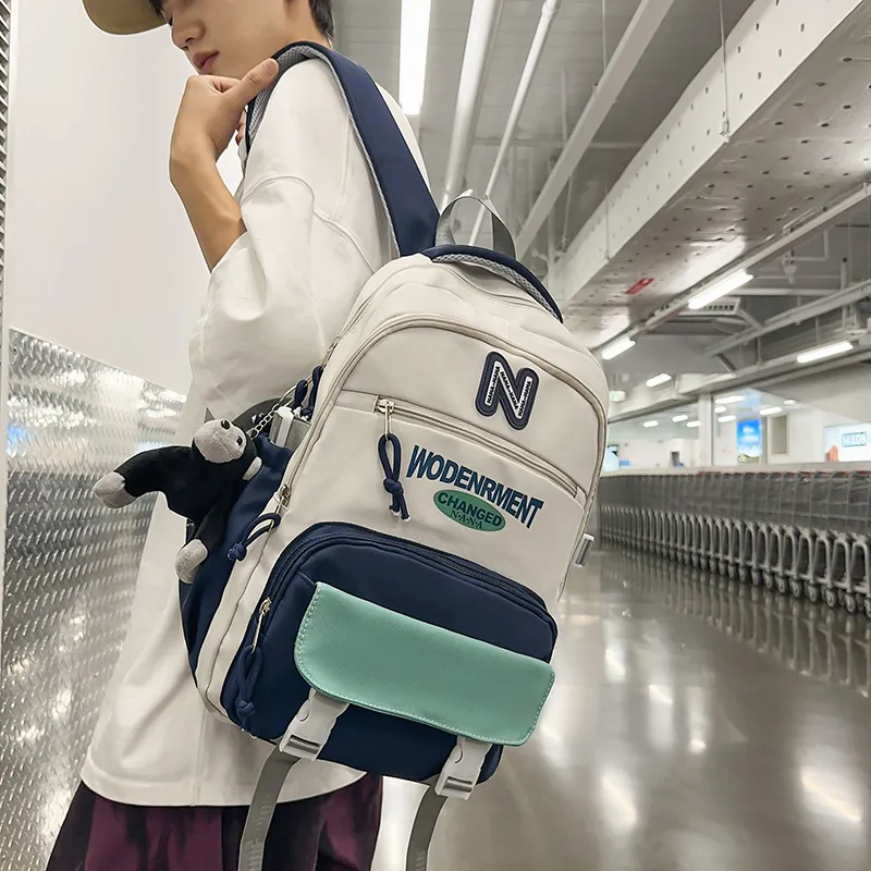 Vack Nylon Backpack Unisex Multicolor-20