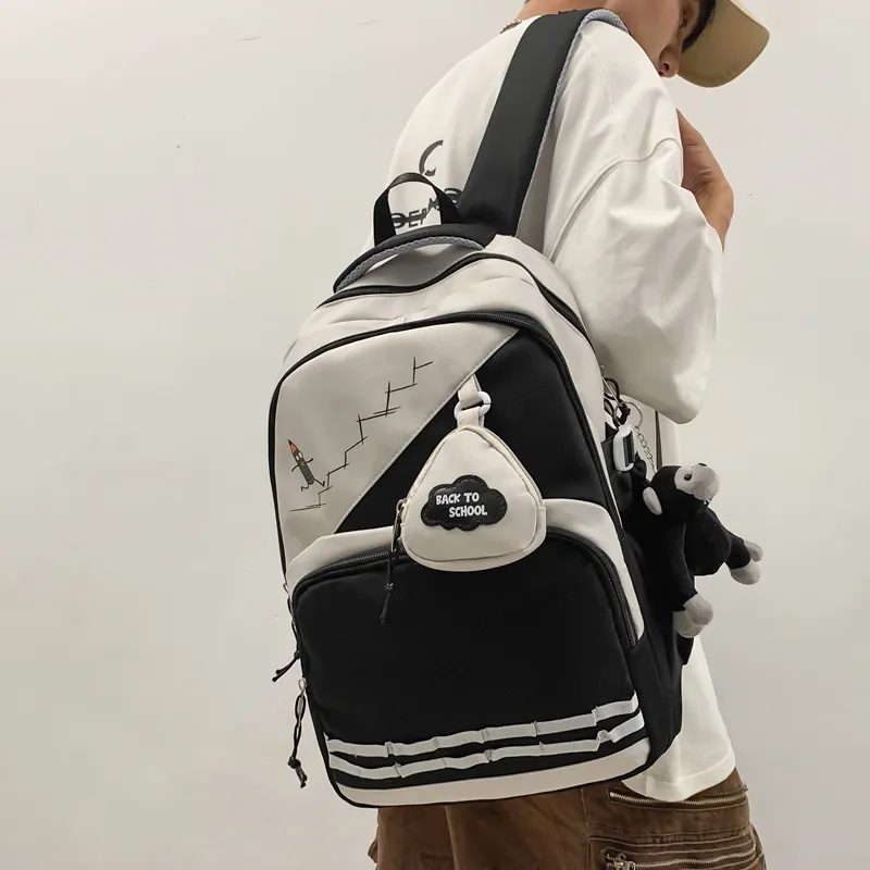 Vack Nylon Backpack Unisex Multicolor-3