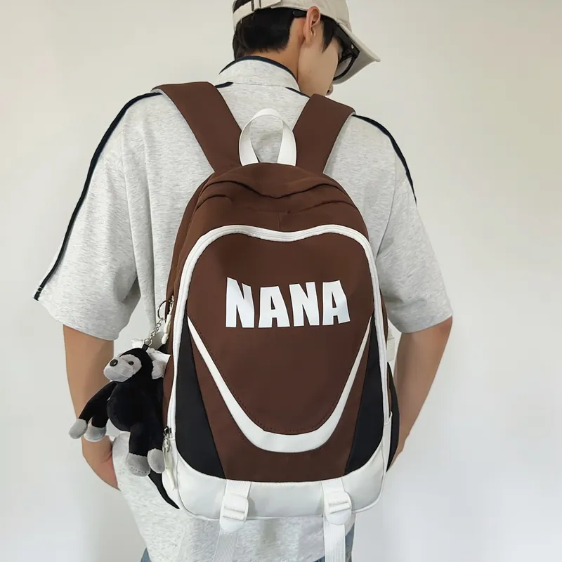 Vack Nylon Backpack Regular Unisex Black/Red/Blue/Brown-14
