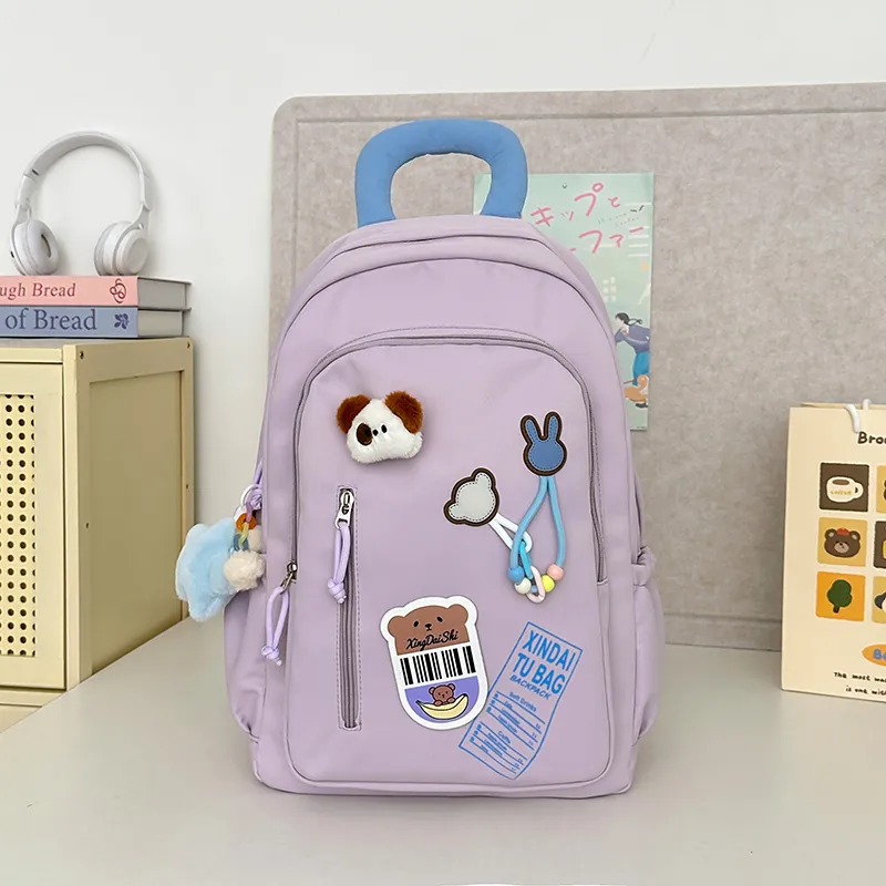 Vack Nylon Backpack Unisex Multicolor-4