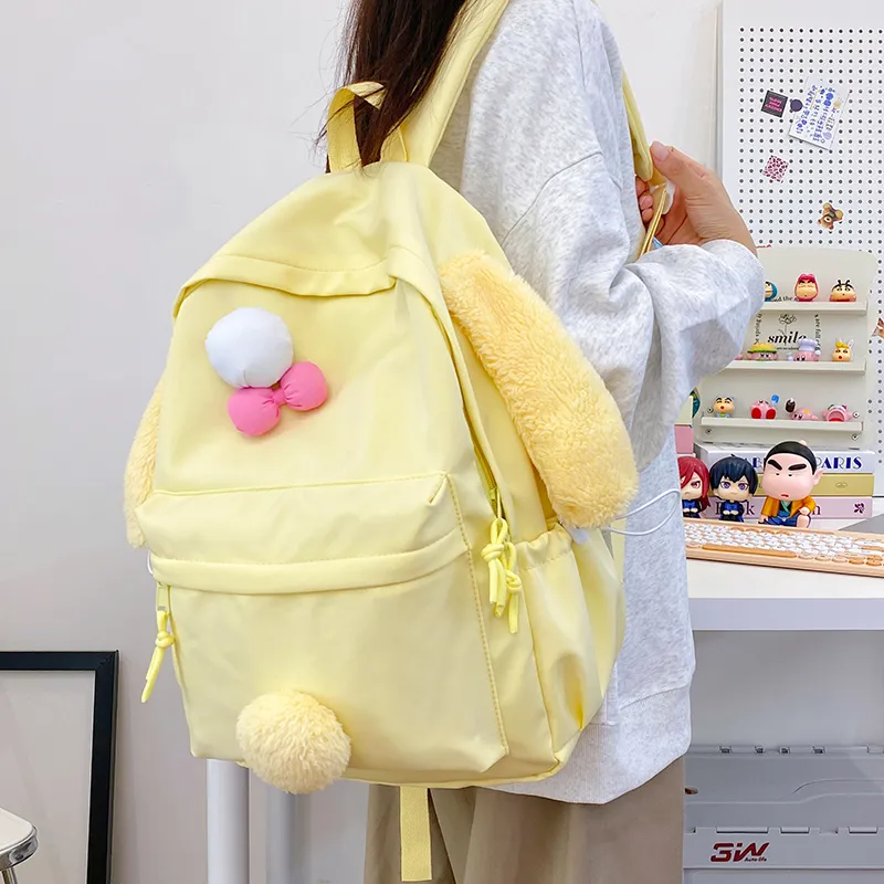 Vack Nylon Backpack Tubas Unisex Yellow-5