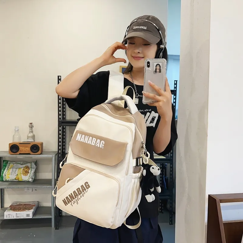 Vack Nylon Backpack Unisex Multicolor-11