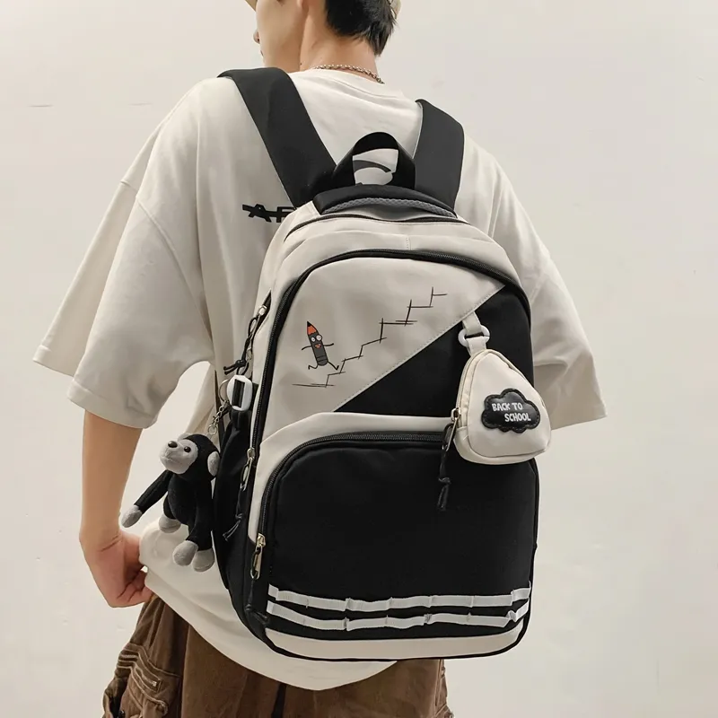 Vack Nylon Backpack Unisex Multicolor-1