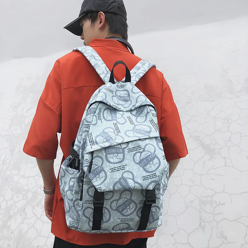 Vack Nylon Backpack Unisex Multicolor-14
