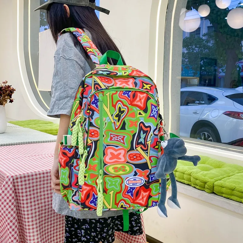 Vack Nylon Backpack Women's Multicolor-12